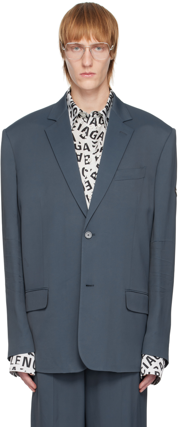 Gray Notched Blazer