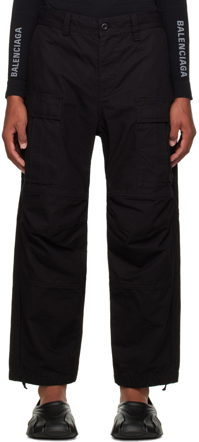 Balenciaga: Black Cargo Pants | SSENSE