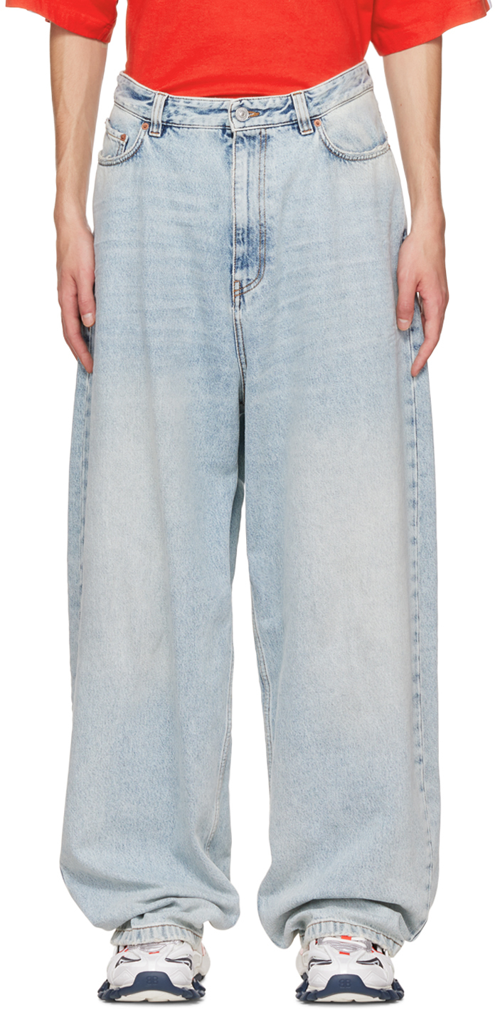 Blue Pull-Up Jeans