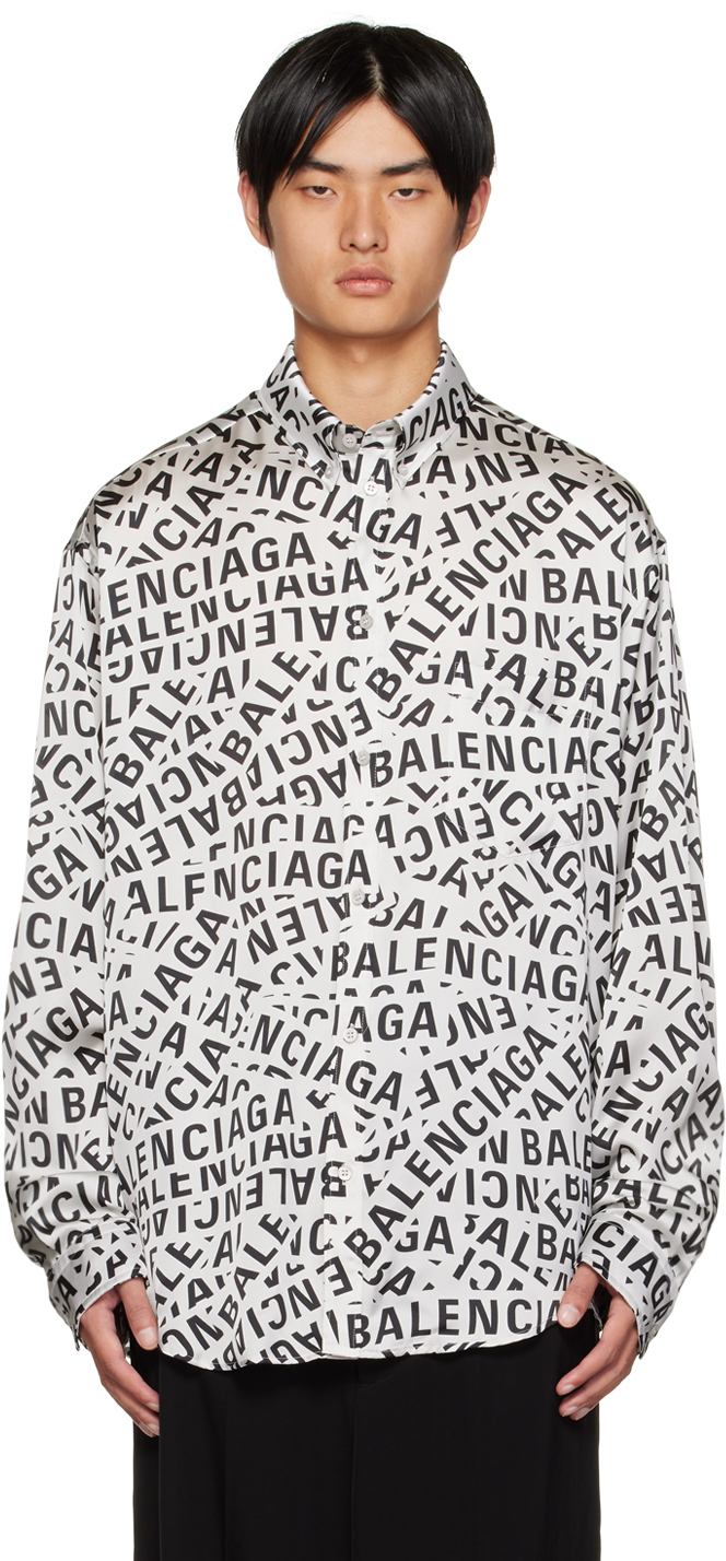 Balenciaga: Gray Oversized Shirt | SSENSE UK
