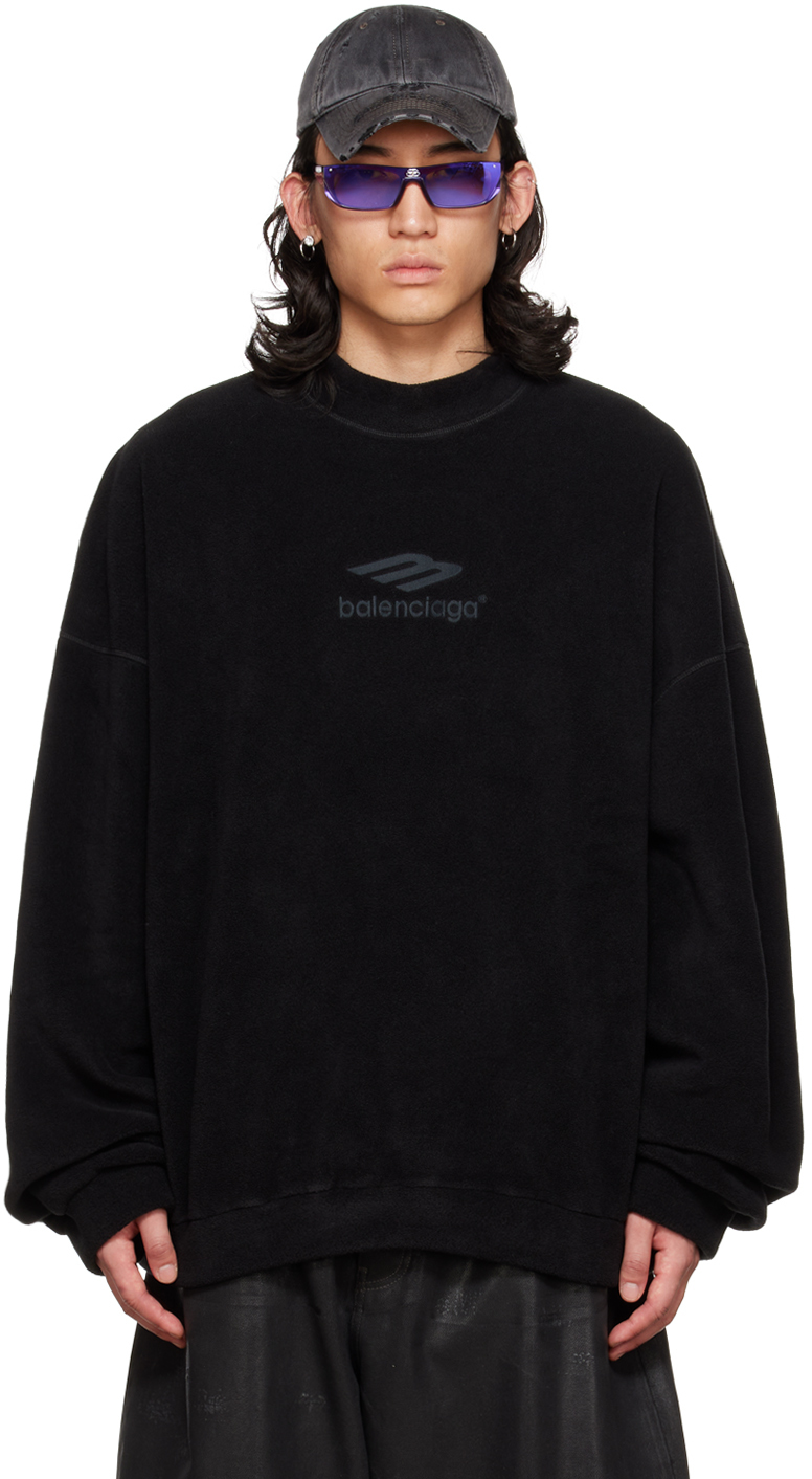 ÁO BALENCIAGA Logoprint hooded sweatshirt