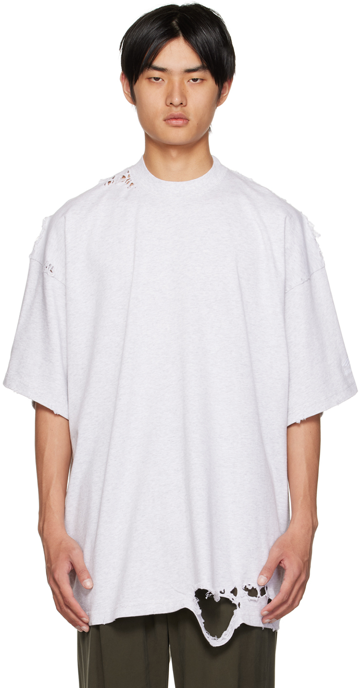 Balenciaga Gray 3B Sports Icon Oversized T-Shirt