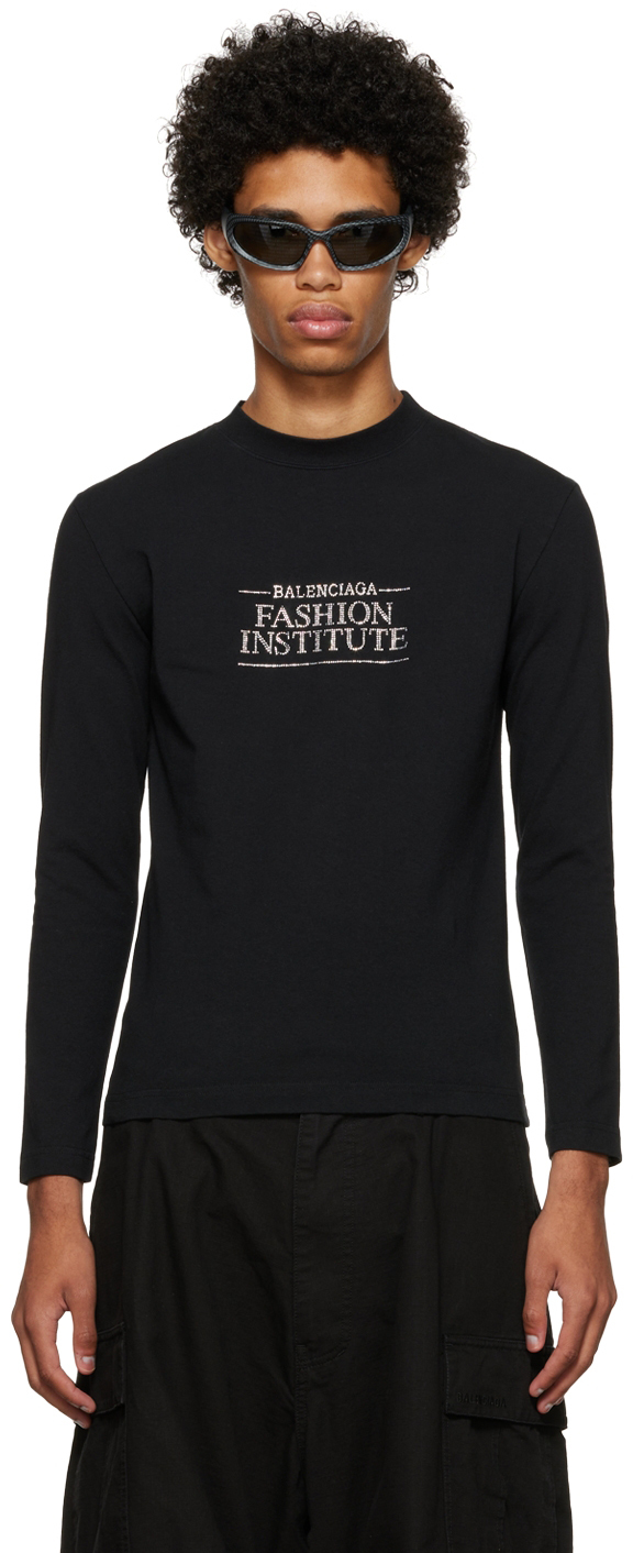 Balenciaga Black Fashion Institute Long Sleeve T-Shirt