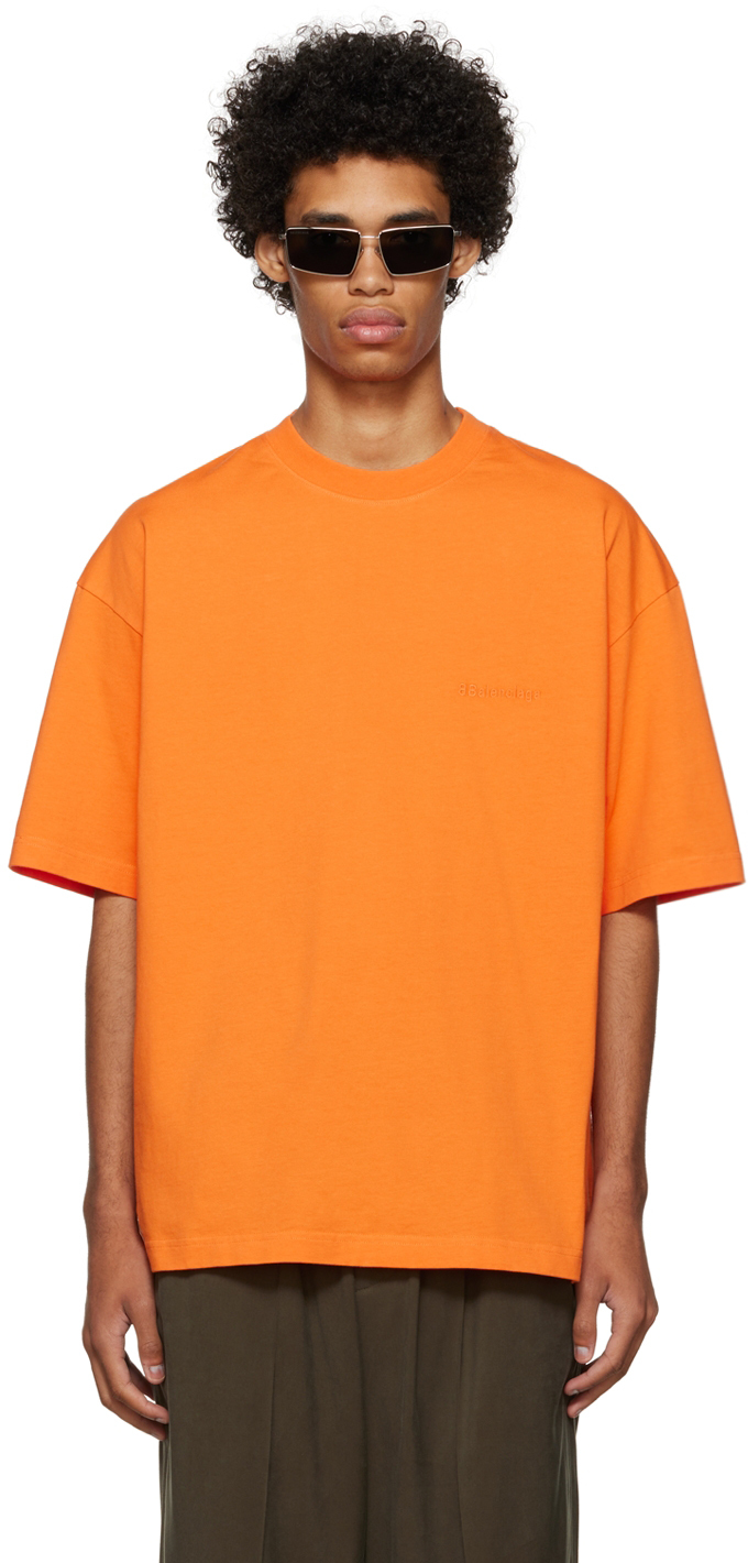 Balenciaga Orange Logo T-Shirt