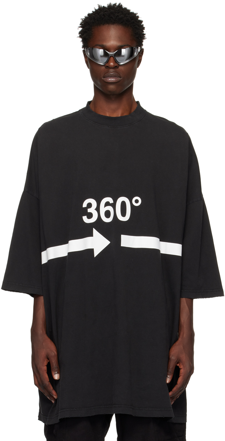 Balenciaga Black 360 Tubular Oversized T-Shirt