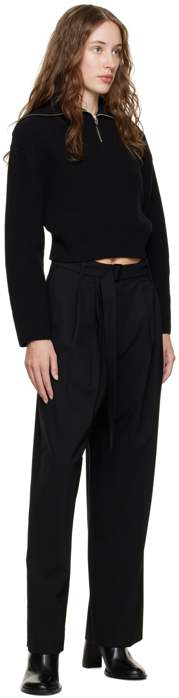 Juun.J Black Pintuck Trousers