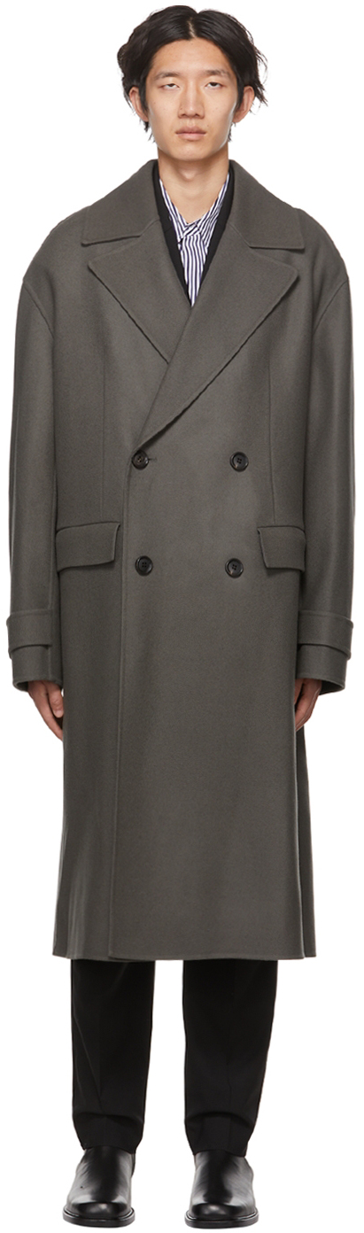 Juun.J Gray Wool Maxi Coat