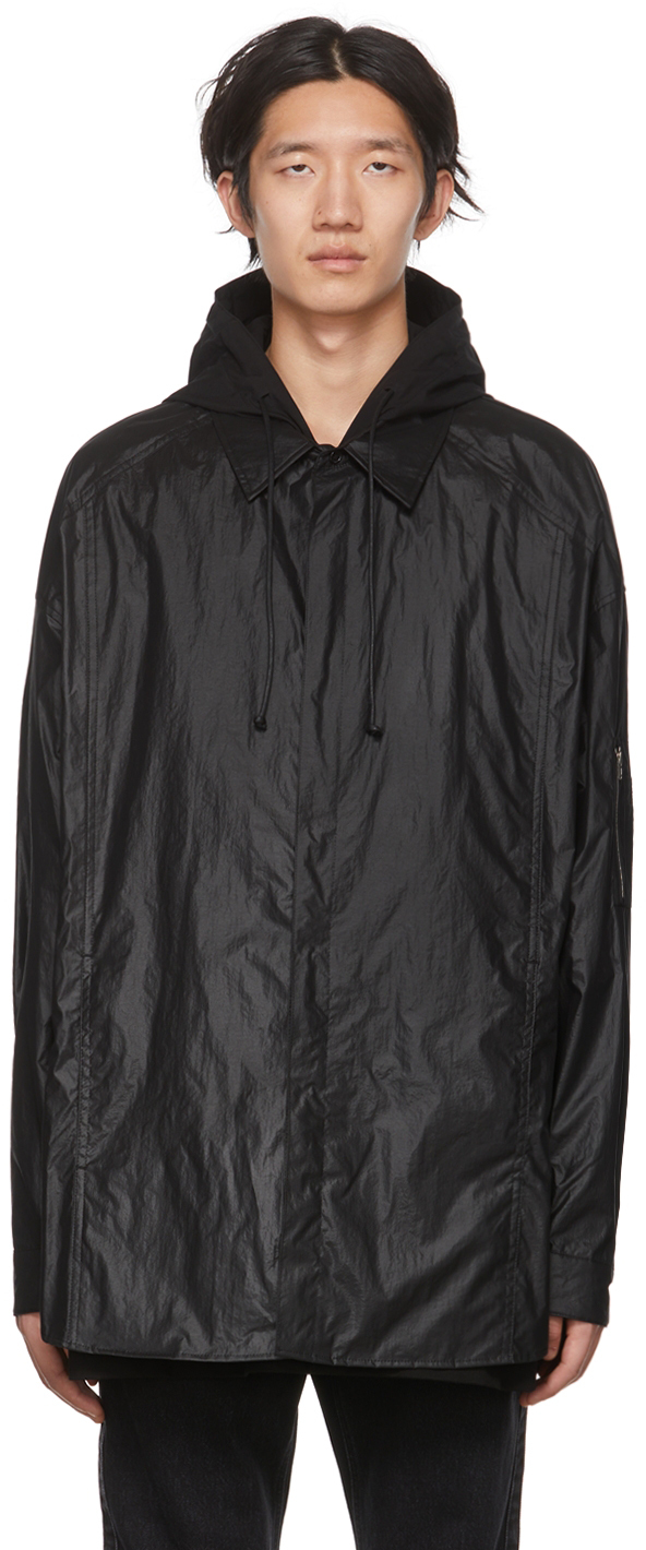 Black Nylon Jacket by Juun.J on Sale