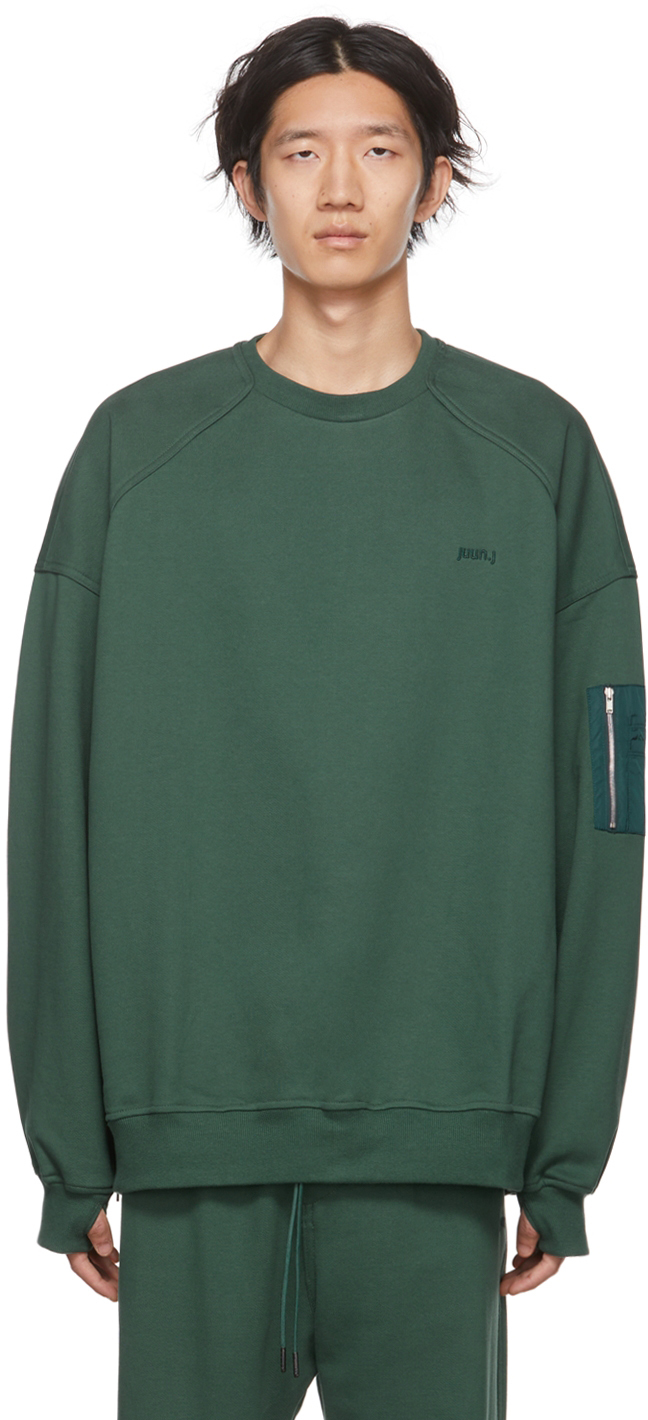 Juun.J Green Cotton Sweatshirt