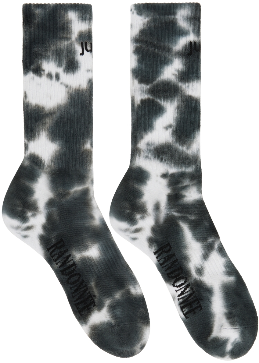 Gray Tie-Dye Socks by Juun.J on Sale