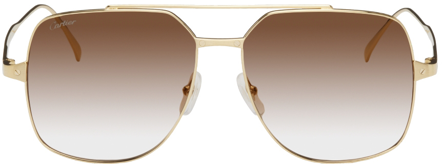 Cartier Gold Aviator Sunglasses