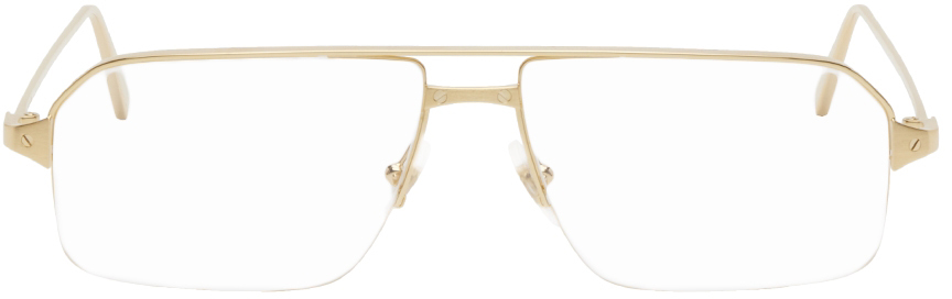 Cartier Gold 'Santos de Cartier' Aviator Glasses