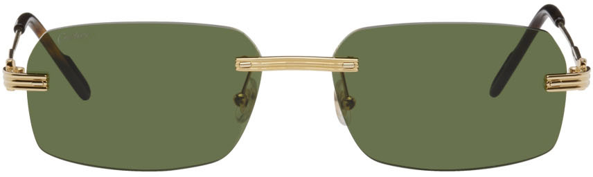 Cartier Gold Rectangle Sunglasses