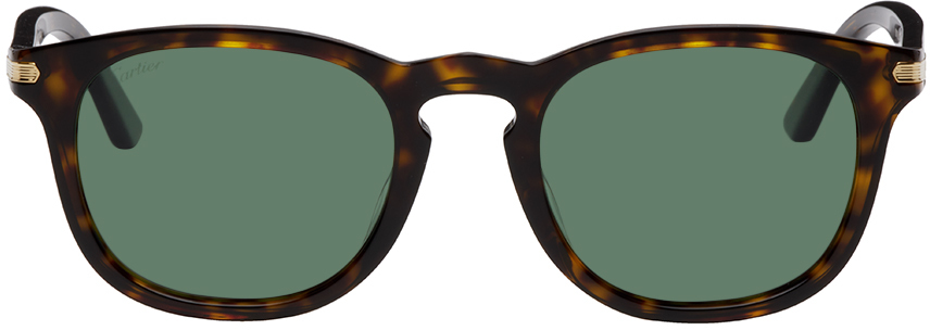 Cartier Tortoiseshell Oval Sunglasses