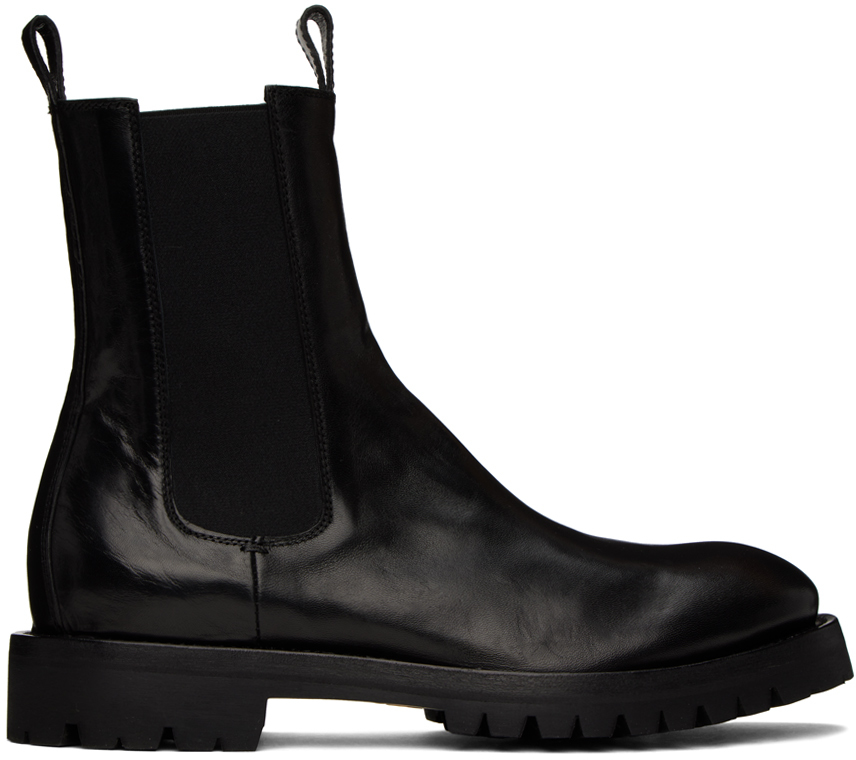 Officine Creative Black Issey 002 Chelsea Boots