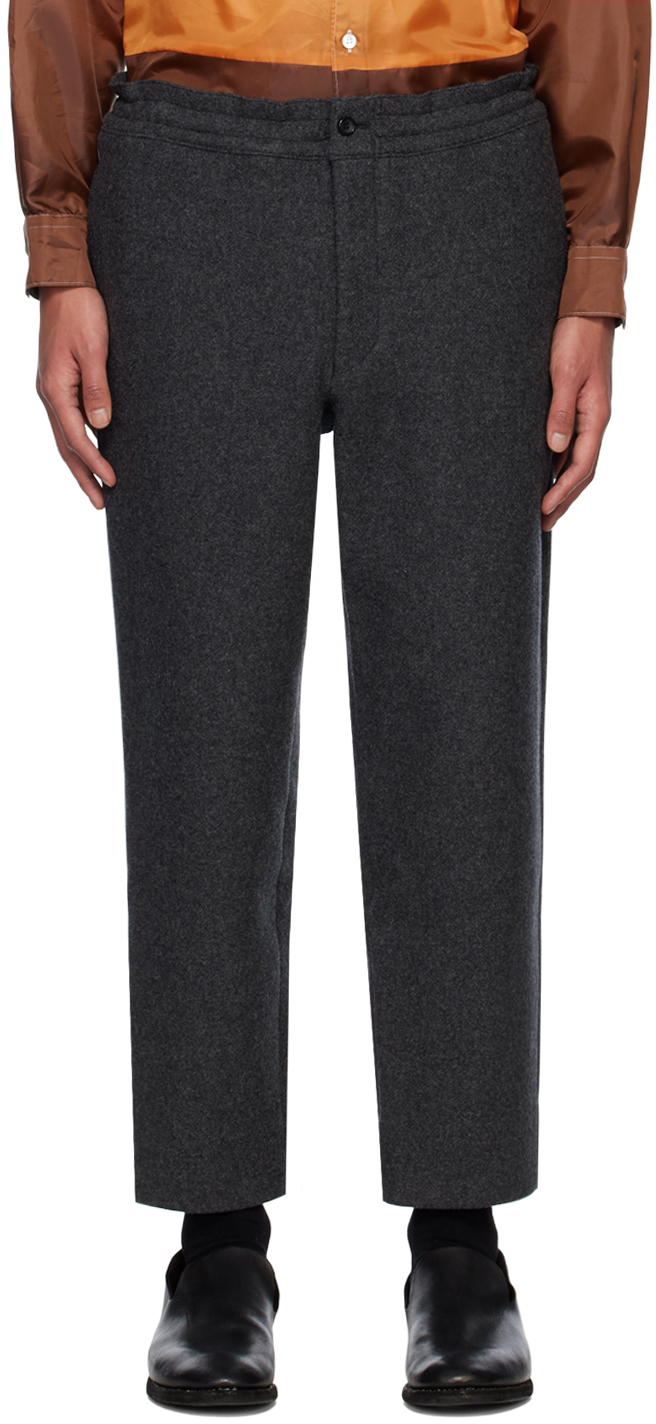 Gray Wool Trousers by Comme des Garçons Homme Plus on Sale
