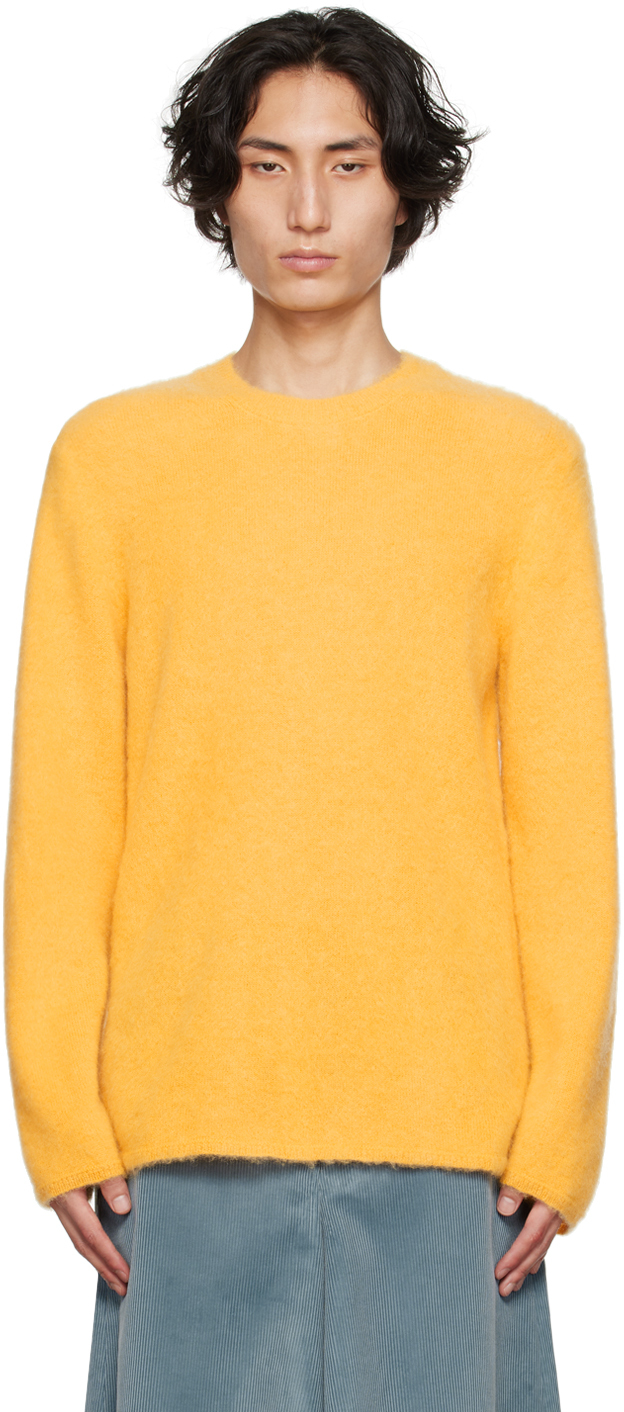 Comme Des Garçons Homme Deux Yellow Brushed Sweater In 2 Yellow