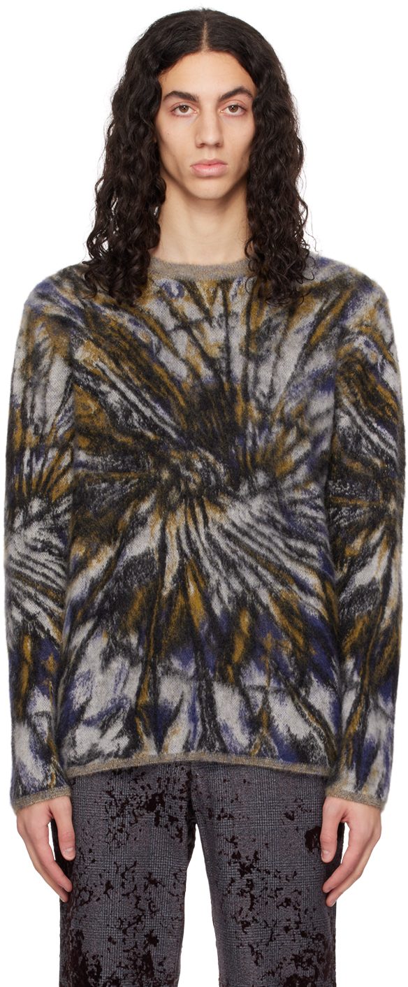 Comme Des Garçons Homme Deux Khaki Tie-dye Jumper