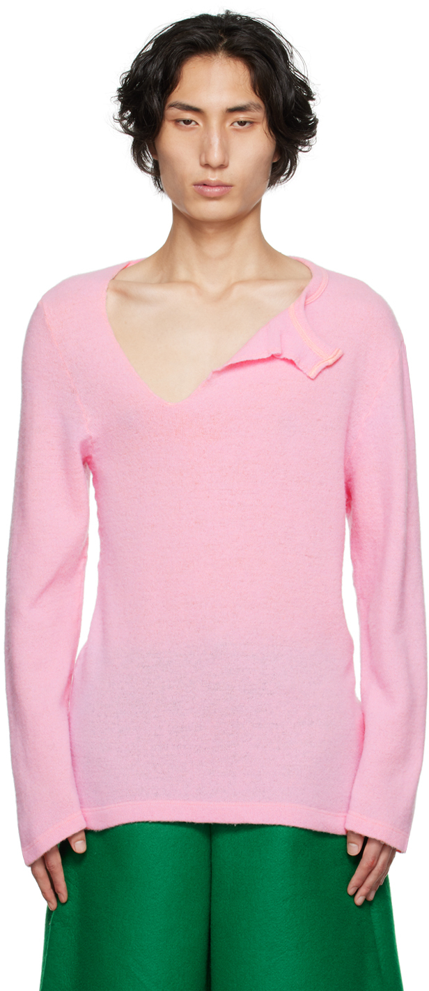 Pink Asymmetric Sweater