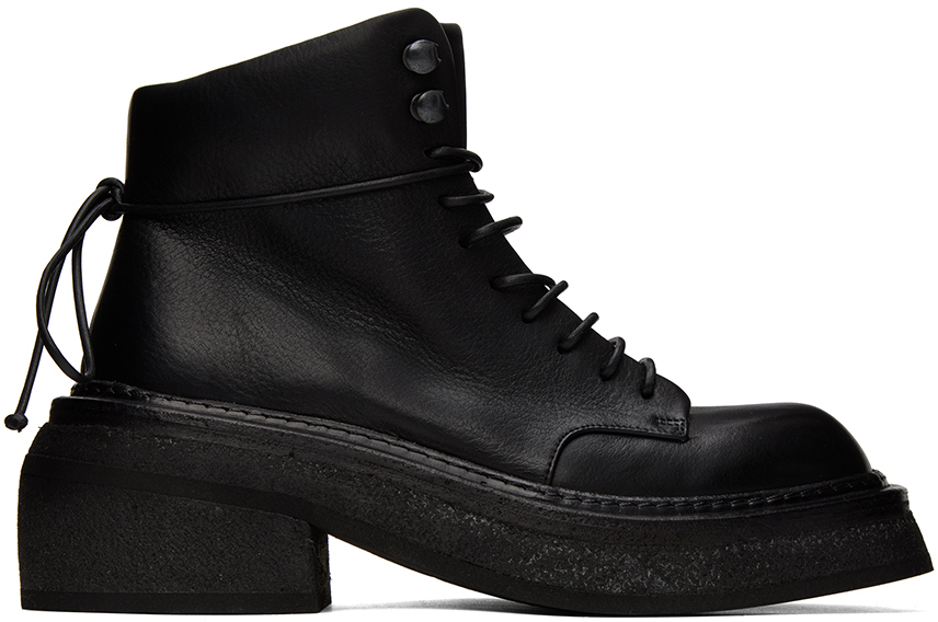 Marsèll: Black Parata Anfibio Ankle Boots | SSENSE