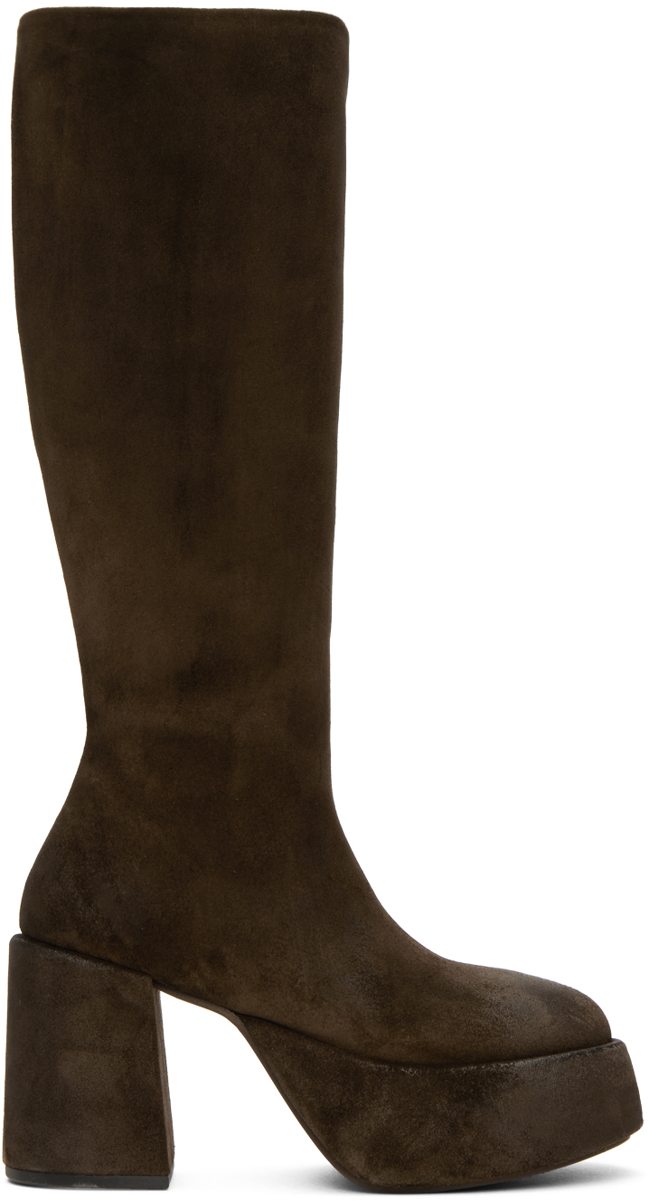 Marsèll SSENSE Exclusive Brown Tacplat Boots
