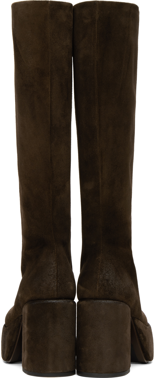 Marsèll Ssense Exclusive Brown Tacplat Boots In 460 T.moro