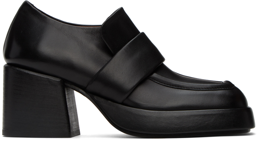 Marsèll Black Plattino Platform Loafers