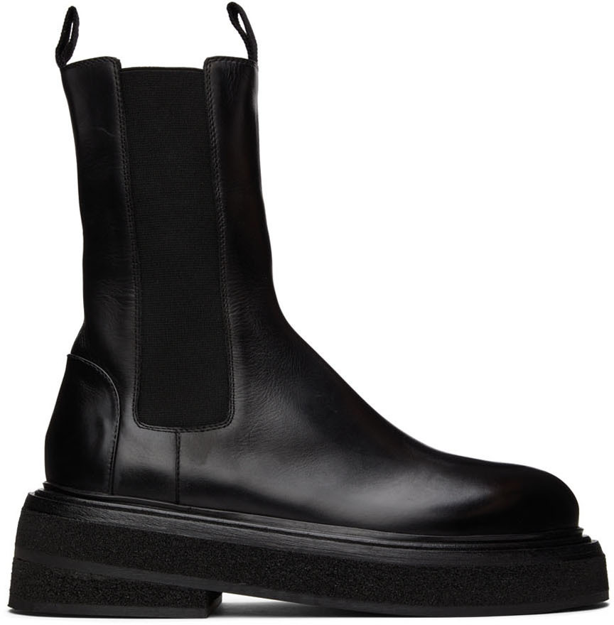 Marsèll: Black Zuccone Boots | SSENSE UK