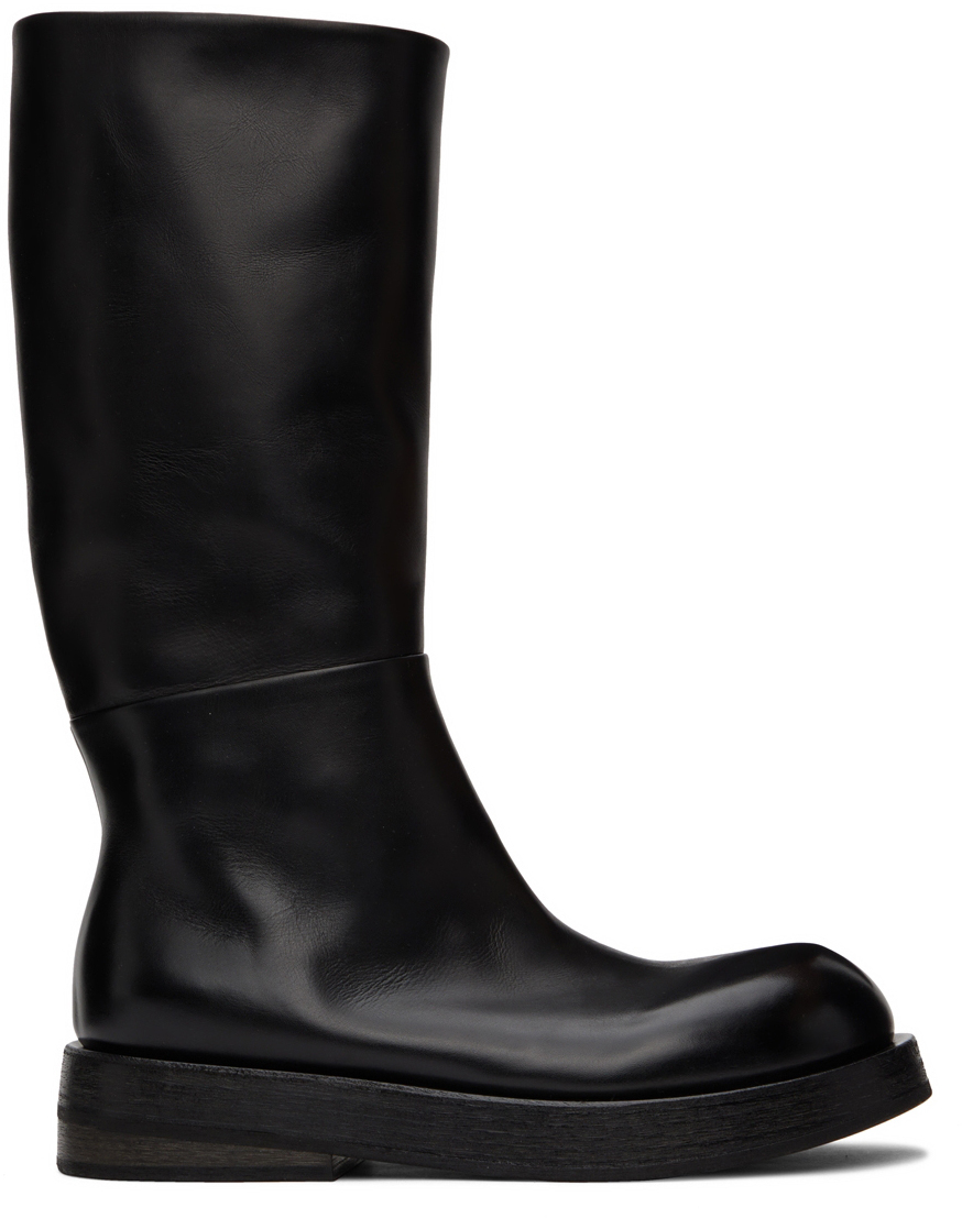 Marsèll Marsell Men's  Black Leather Ankle Boots In Schwarz