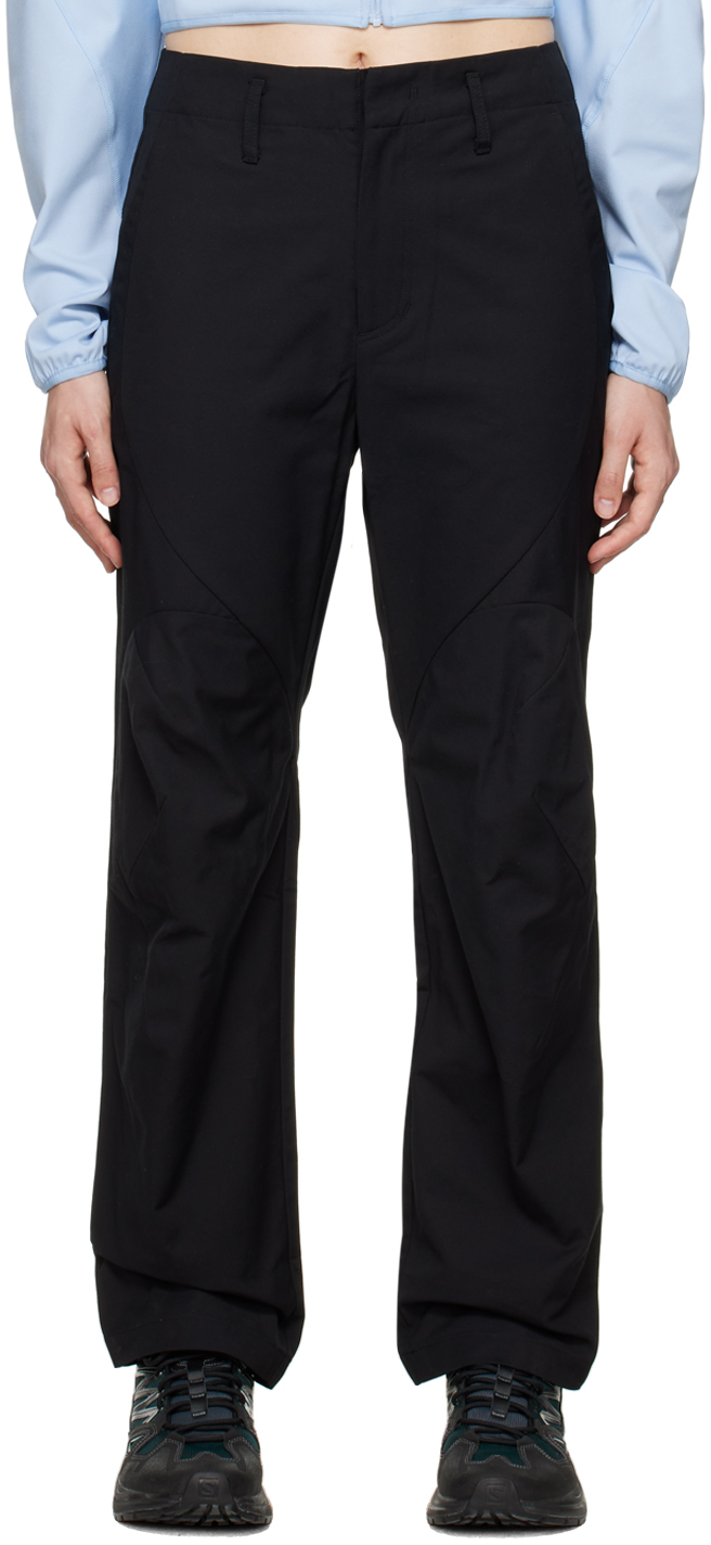 Black 5.0 Right Trousers by Post Archive Faction (PAF) on Sale