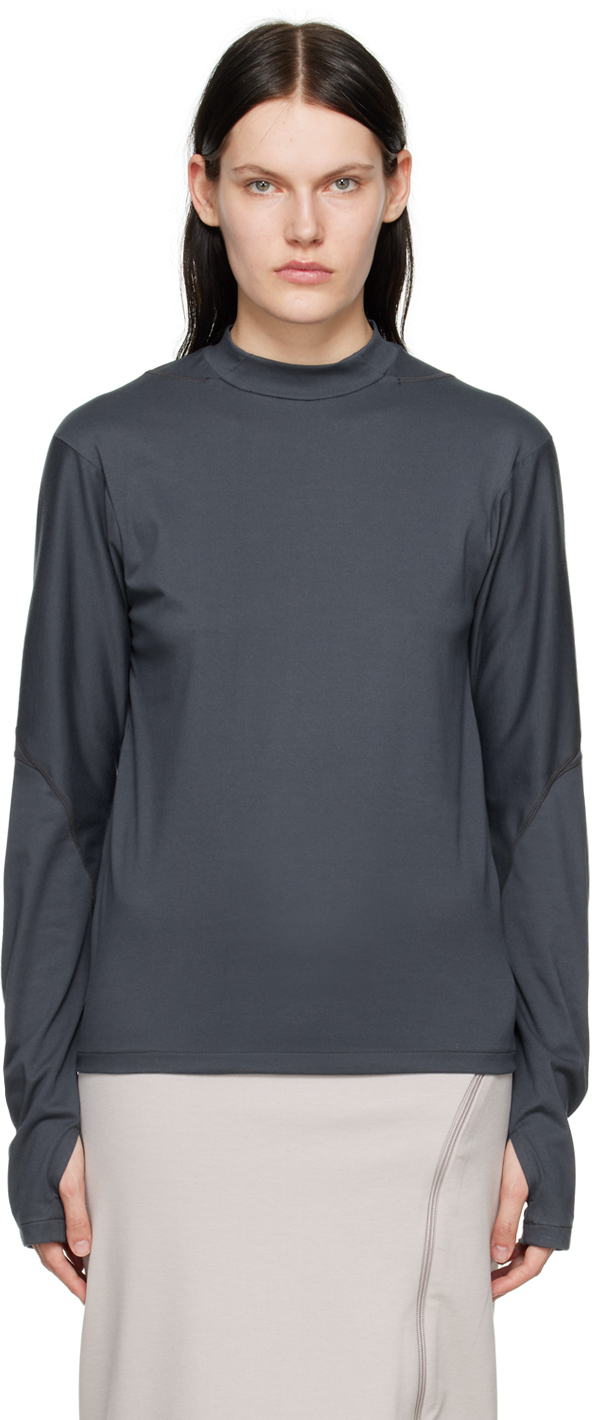 Gray 5.0 Long-Sleeve T-Shirt by POST ARCHIVE FACTION (PAF) on Sale