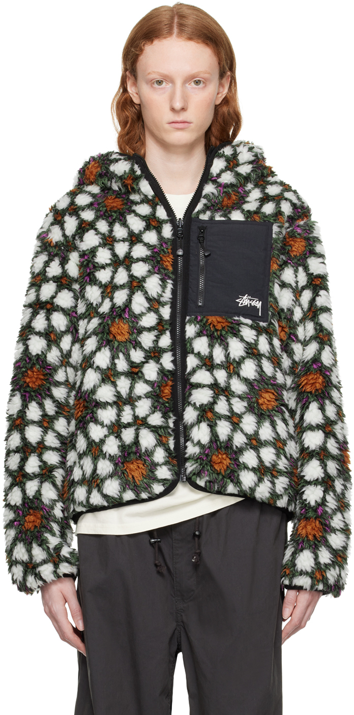 Stussy Multicolor Floral Reversible Jacket In Natural | ModeSens
