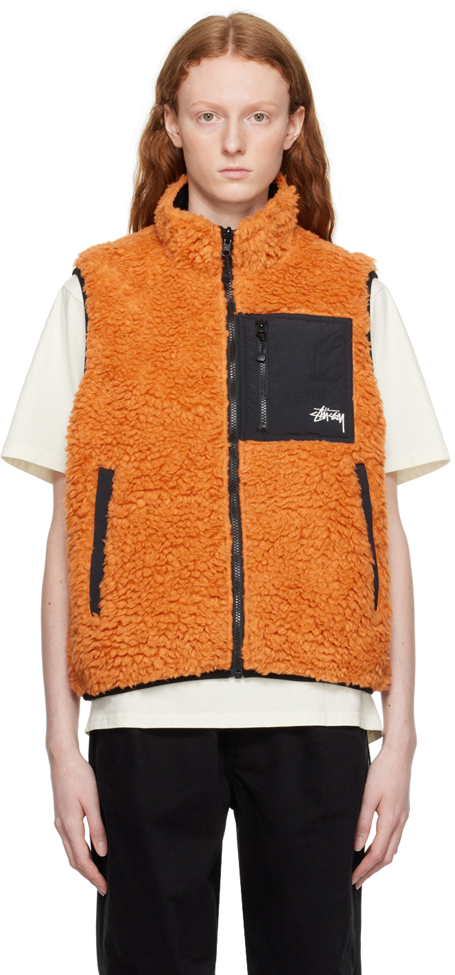 Stussy Orange Pocket Reversible Vest