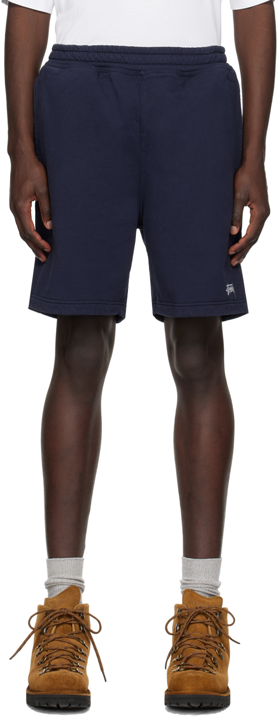 Stüssy Navy Embroidered Shorts