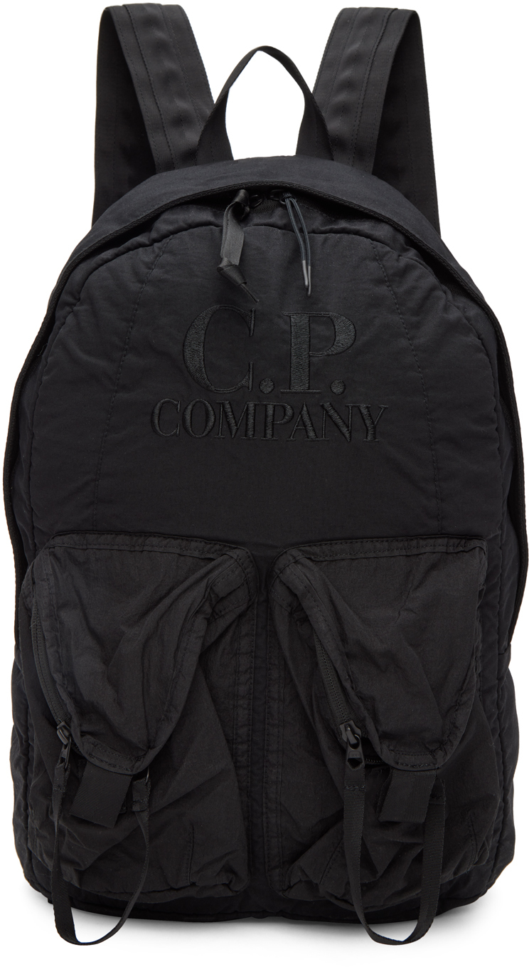C.P. Company: Black Taylor P Backpack | SSENSE Canada