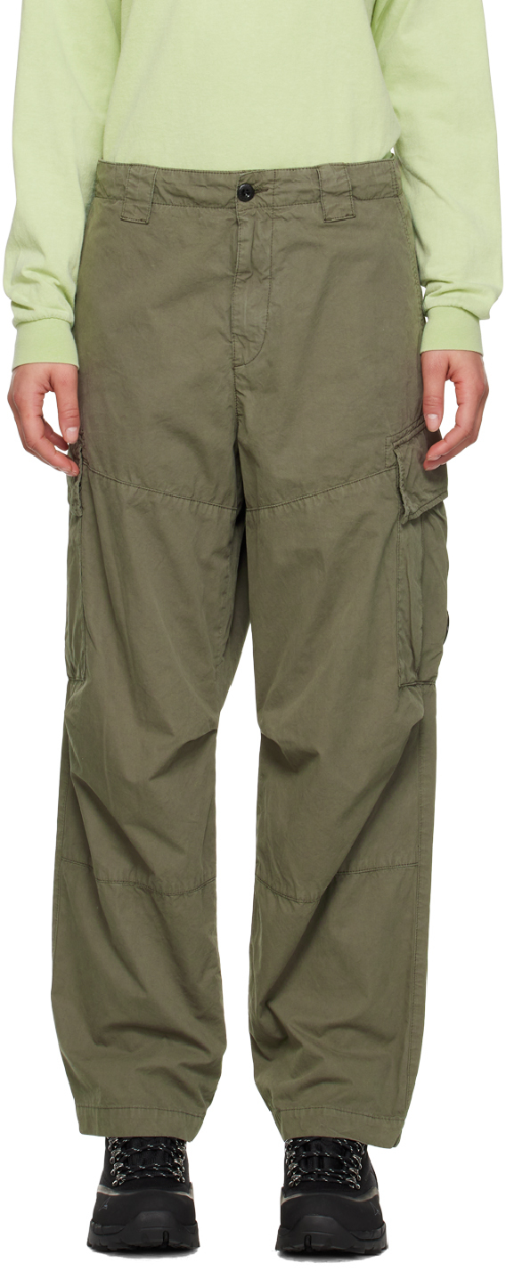 C.p. Company Gray Patch Pocket Trousers In 669 Thyme