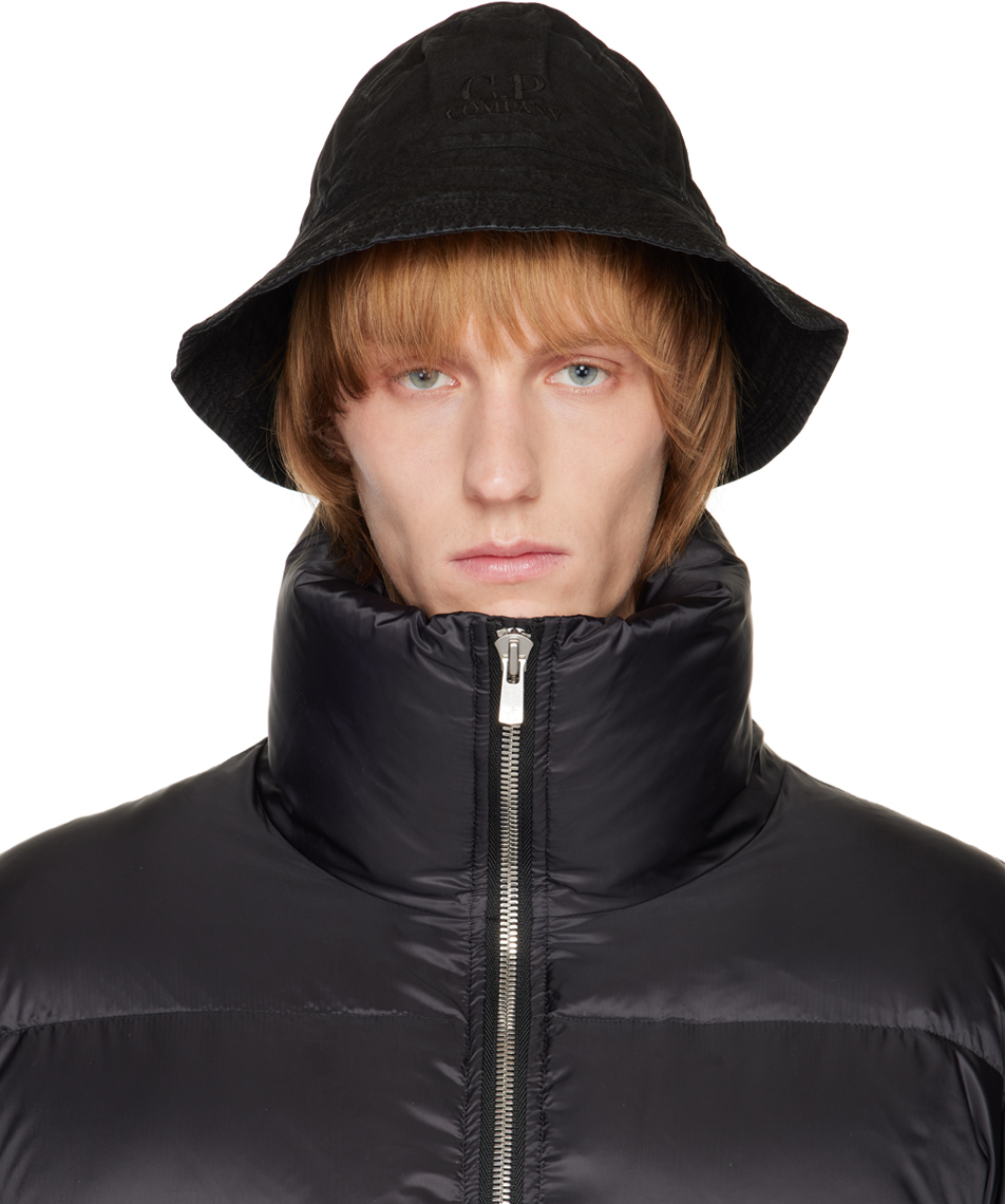 C.p. Company Black Ba-tic Bucket Hat In 999 Black