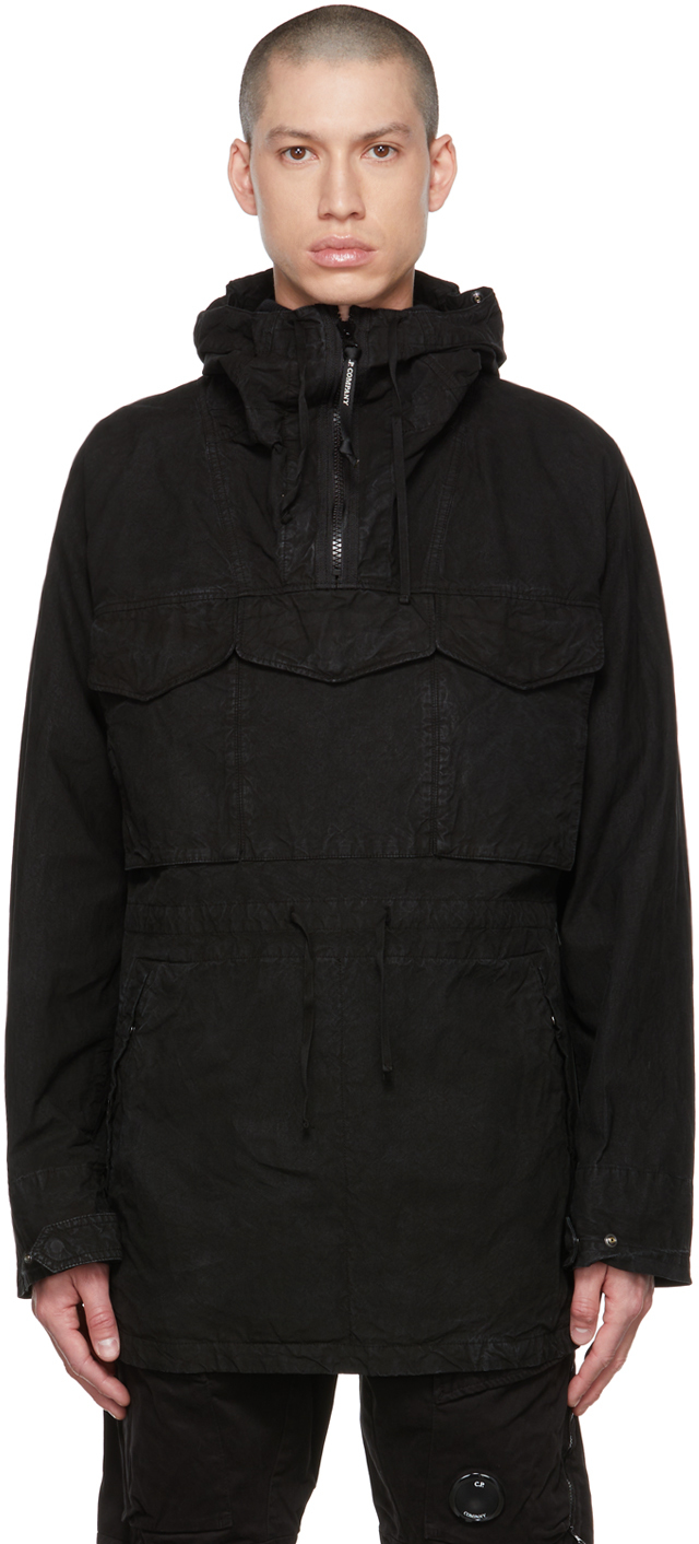 C. P. Company Black Ba-Tic Goggle Anorak Coat