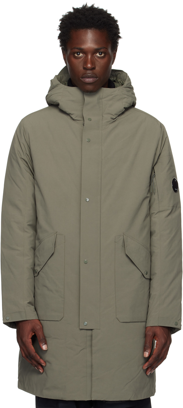 C. P. Company Khaki Micro-M R Down Parka