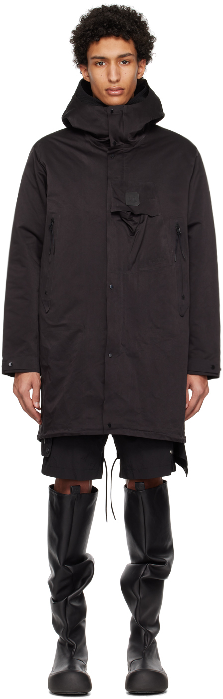 Black Metropolis A.A.C Fishtail Down Jacket by C.P. Company on Sale