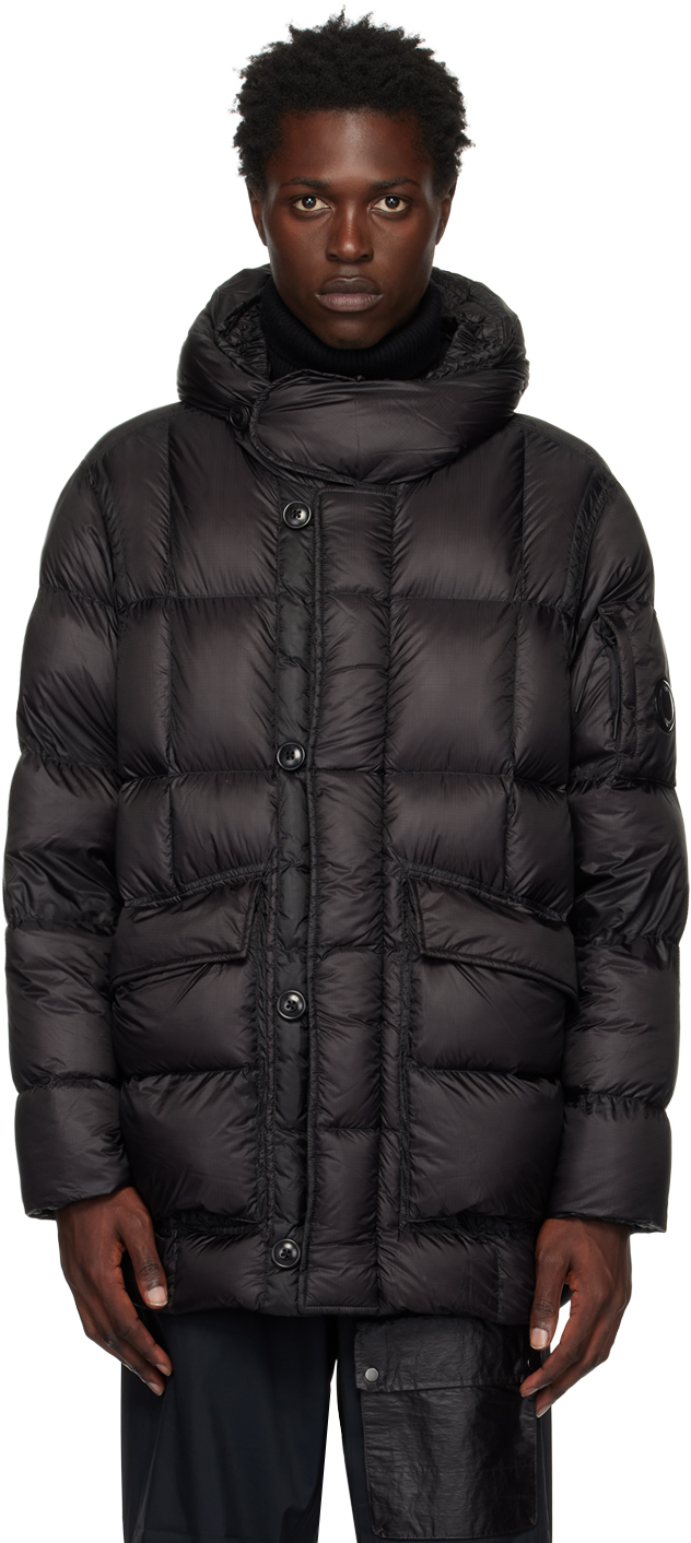 Black D.D. Shell Down Jacket by C.P. Company on Sale