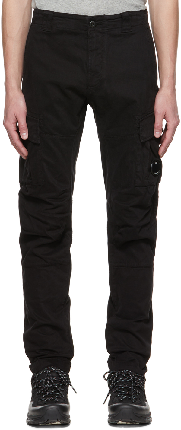 SSENSE Men Clothing Pants Cargo Pants Black Ergonomic-Fit Cargo Pants 