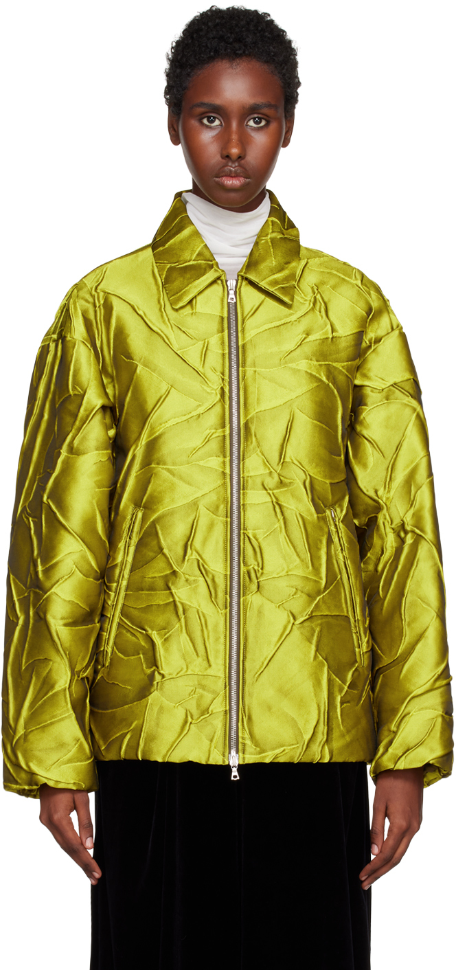 Yellow Jacquard Jacket