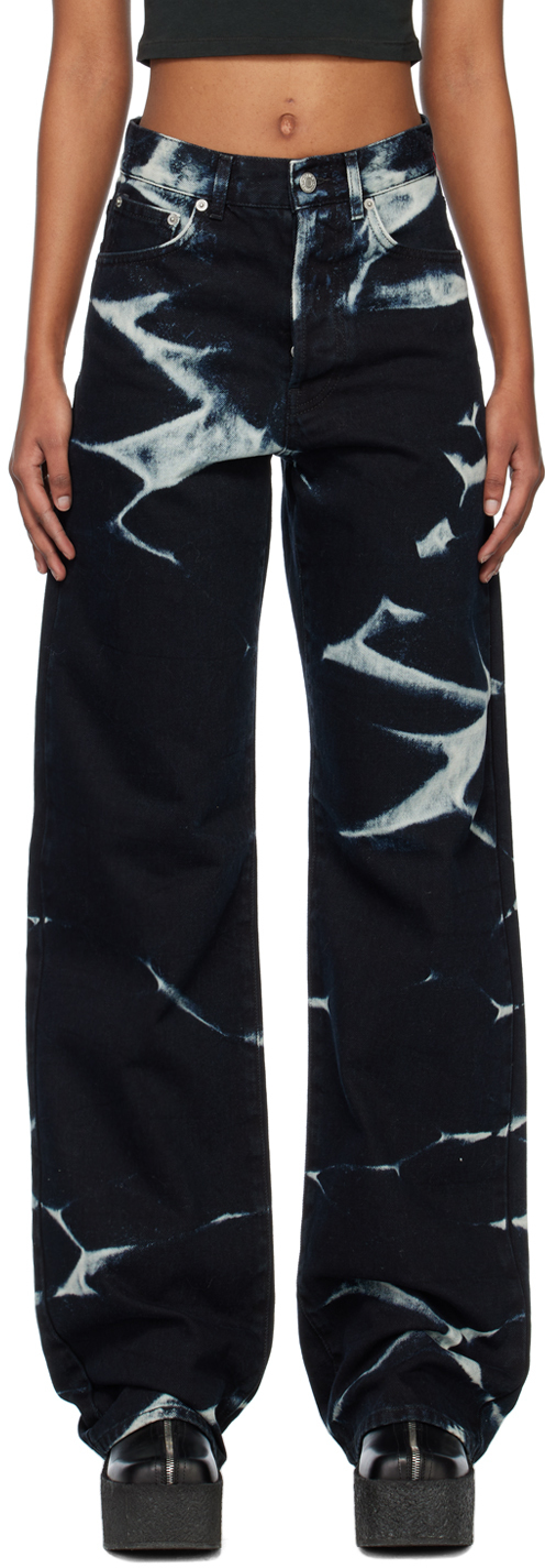 Black Peyton Jeans by Dries Van Noten on Sale