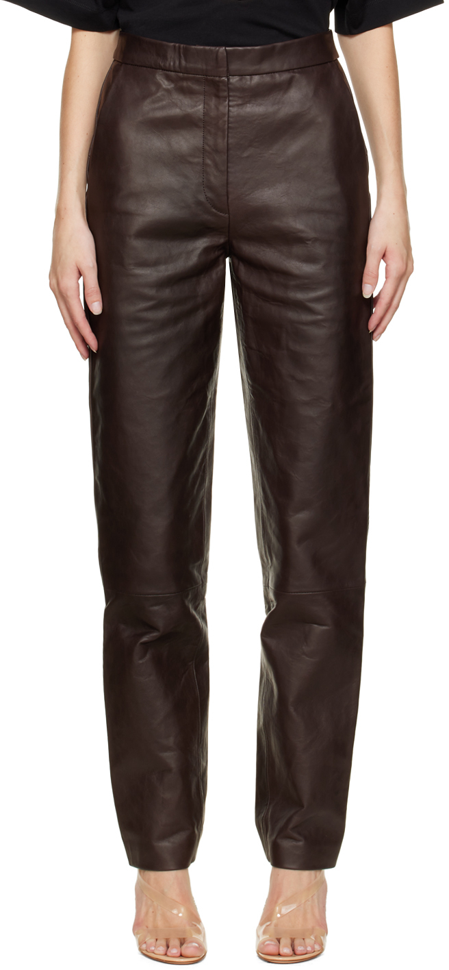 Designer leather pants for Women | SSENSE