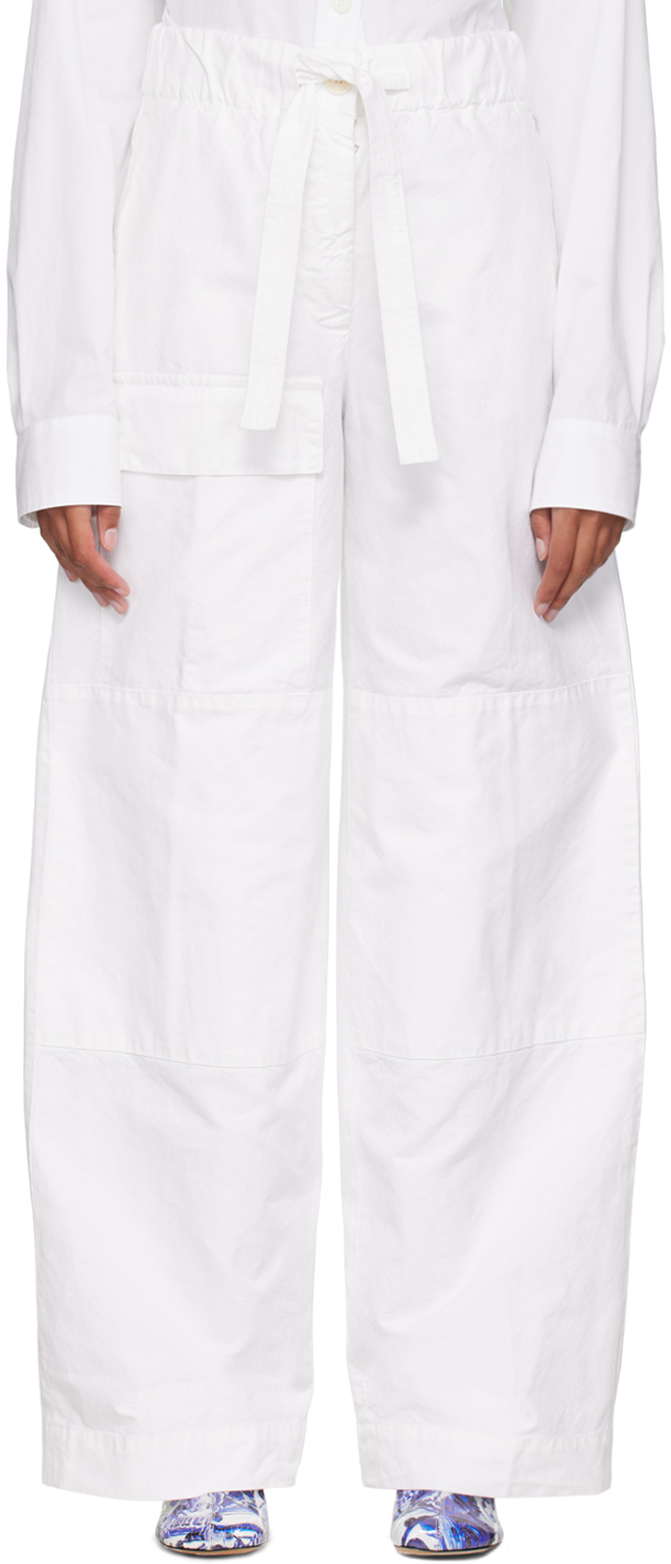 White Patch Pocket Trousers