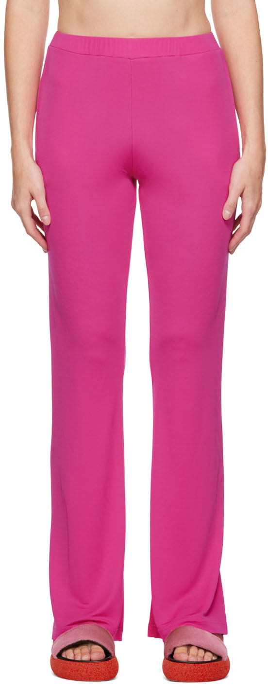 Dries Van Noten Pink Viscose Trousers