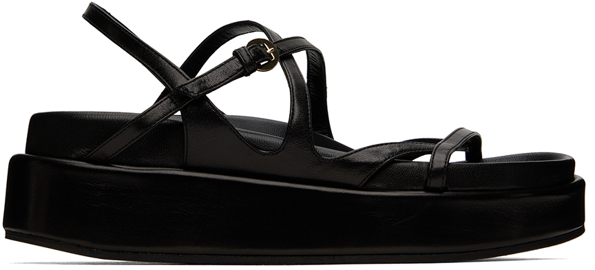 Black Platform Sandals by Van Noten Sale