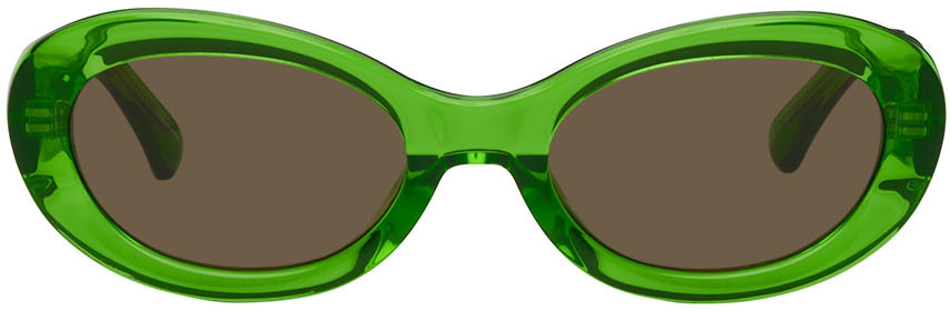 Ssense Uomo Accessori Occhiali da sole Green Linda Farrow Edition 211 C5 Sunglasses 