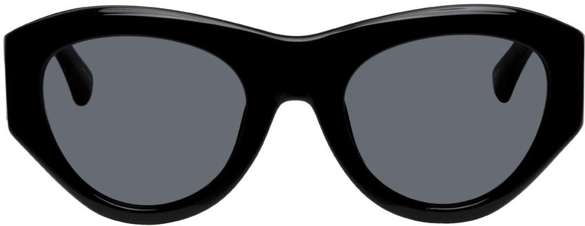 Black Linda Farrow Edition Cat-Eye Sunglasses SSENSE Men Accessories Sunglasses Cat Eye Sunglasses 